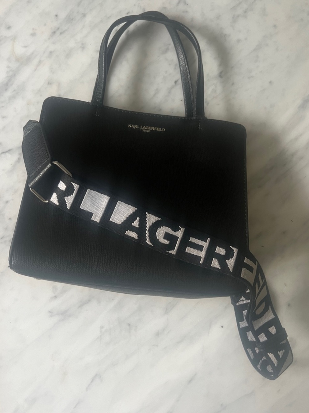 Karl Lagerfeld Paris Maybelle structured zip-around satchel bag